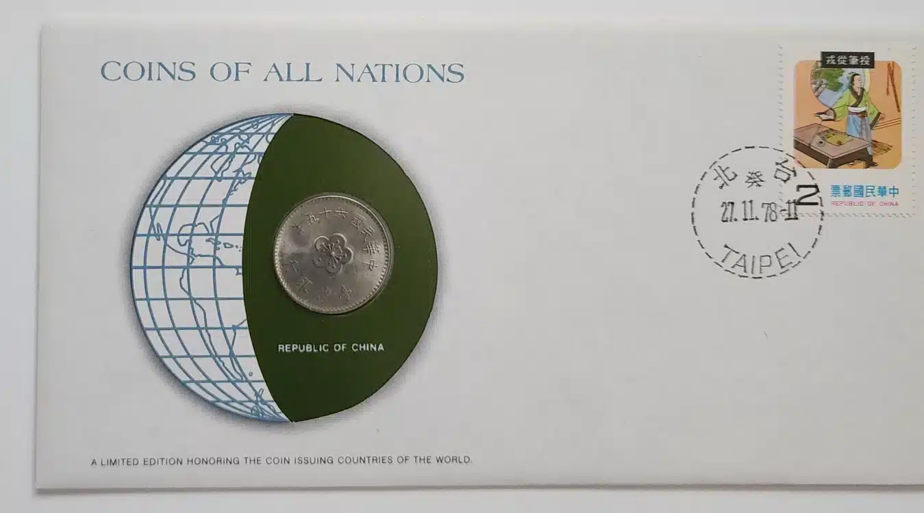 republic-of-china-franklin-mint-coins-of-the-world Republic of China Coin Stamped Envelope