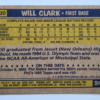 Will Clark Topps 1987 #420 Back
