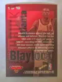 Mookie Blaylock Skybox 1991 Card 1of 10 Back