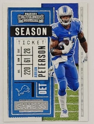Adrian Peterson Panini Contender 2020 NFL Card #7 Detroit Lions