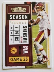 Dwayne Haskins Panini Contender 2020 NFL Card #6 Washington commanders