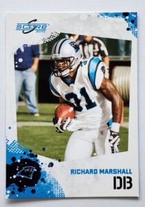 Richard Marshall Score 2010 NFL Trading Card #44 Carolina Panthers
