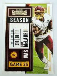 Terry McLaurin Panini Contender 2020 Card #8