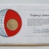 Isle of Man Coin Stamped Envelope A Europe Island Country from Franklin Mint Back