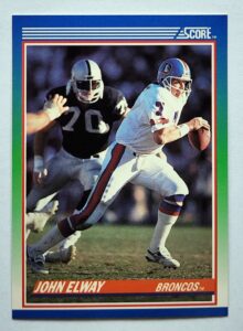 John Elway Score 1990 NFL Card #25 Denver Broncos