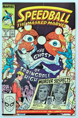 Speedball The Masked Marvel Comic Issue #4 December 1988 "The Ghost of "