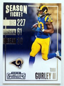 Todd Gurley II Panini Contenders 2016 NFL Trading Card #17 Los Angeles Rams