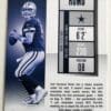 Tony Romo Panini Contenders 2016 NFL Trading Card #1 Dallas Cowboys back