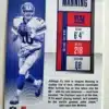 Eli Manning Panini 2016 Card #4 Back