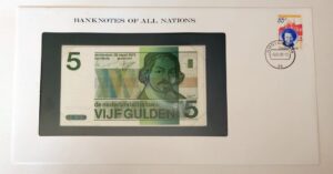 Netherlands Banknote 5 Gulden No.# 2486027772 Europe Country Franklin Mint