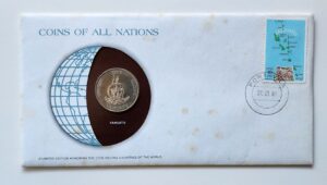 Vanuatu Mint Coin Stamped Envelope Oceania Country Franklin Mint