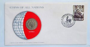 Guatemala Coin Stamped Envelope From Franklin Mint with C.O.A