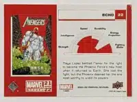 Echo Upper Deck 2021 Marvel Card #22 back