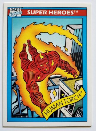 Human Torch Marvel 1990 Impel Marketing Comic Card #33
