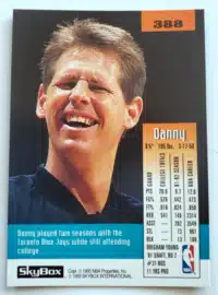 Danny Ainge Skybox 1992-93 Card #388 Back