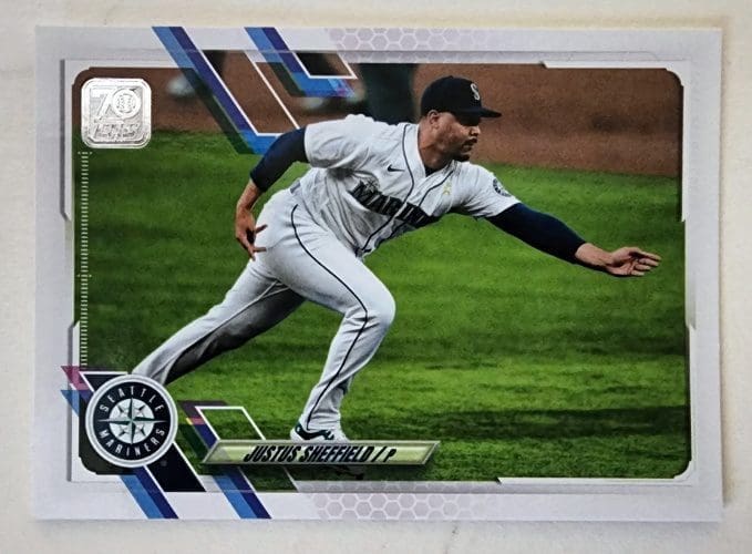 Justus Sheffield Topps 2021 MLB Card #6 Seattle Mariners