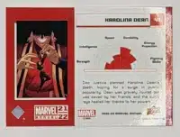 Karolina Dean Upper Deck 2021 Marvel Comic Card #41 Back