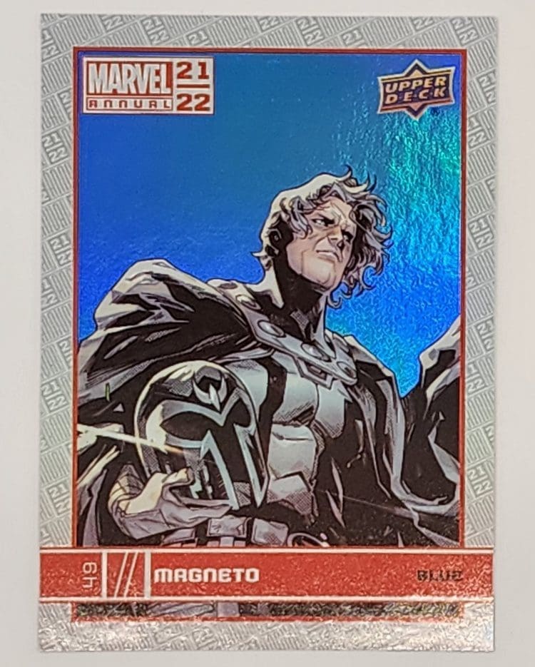 Magneto Blue Upper Deck 2021 Marvel Comic Card #49
