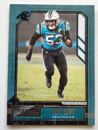 Brian Burns Panini Playbook 2020 NFL Card #80 Carolina Panthers