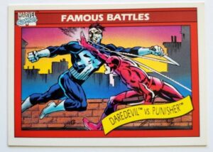 Daredevil vs Punisher Marvel 1990 Impel Marketing Comic Card #110