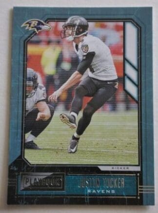 Justin Tucker Panini Playbook 2020 NFL Card #36 Baltimore Ravens