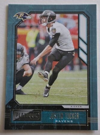 Justin Tucker Panini Playbook 2020 NFL Card #36 Baltimore Ravens