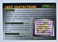 Lady Deathstrike Fleer 1996 Card #67 Back