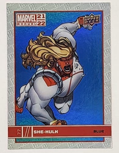 She-Hulk Blue Upper Deck 2021 Marvel Comic Card #77