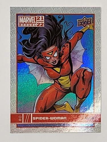 Spider-Woman Blue Upper Deck 2021 Marvel Comic Card #80