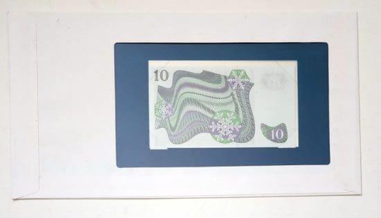 Sweden National Banknote 10 Kronor No.E1936445 Franklin Mint back