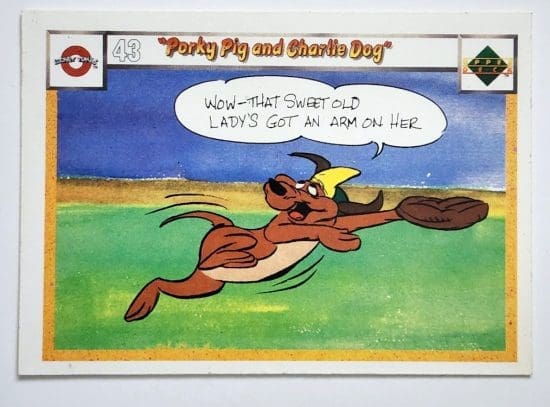 Upper Deck 1990 #43 "Porky Pig and Charlie Dog" Looney Tunes