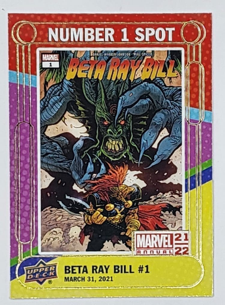 Beta Ray Bill Upper Deck 2021 Marvel Card Number 1 Spot #N1S-13