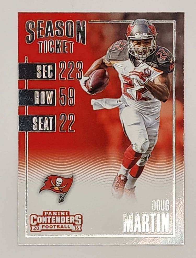 Doug Martin Panini Contenders 2016 NFL Trading Card #50 Tampa Bay Buccaneers