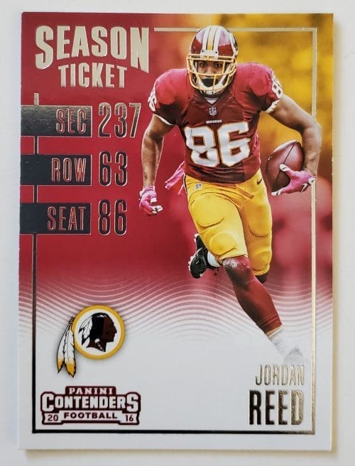 Jordan Reed Panini Contenders 2016 NFL Trading Card #12 Washington Commanders