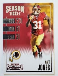 Matt Jones Panini Contenders 2016 NFL Trading Card #11 Washington Commanders