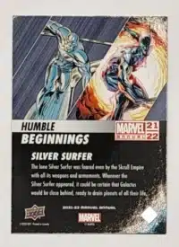 Silver Surfer Humble Beginnings Upper Deck 2021 Card #HB-6 Back