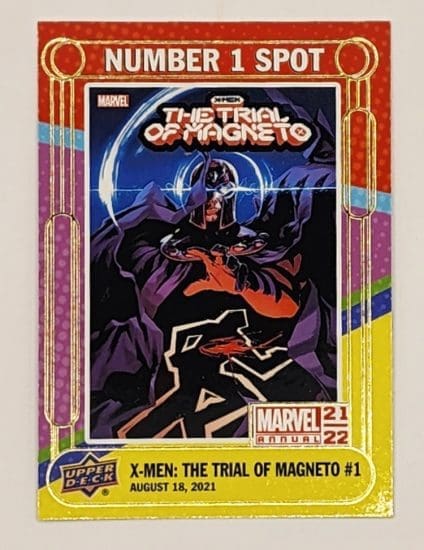 X-Men The Trail of Magneto #1 Upper Deck 2021 Marvel Comic No. 1 Spot #N1S-3