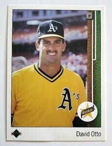 David Otto Rookie Upper Deck 1989 Card #4 Oakland A's