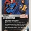 Doctor Strange "Humble Beginnings" Upper Deck 2021 Marvel Comic Card HB-8 Back