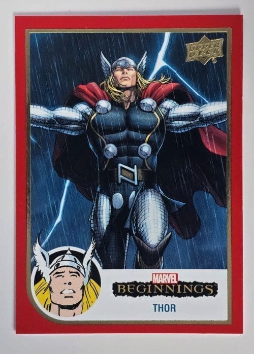 Thor Red Border Marvel Beginnings Upper Deck 2022 Volume 2 Series 1 Card # 6