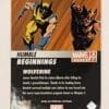 Wolverine "Humble Beginnings" Upper Deck 2021 Marvel Comic Card HB-10 Back