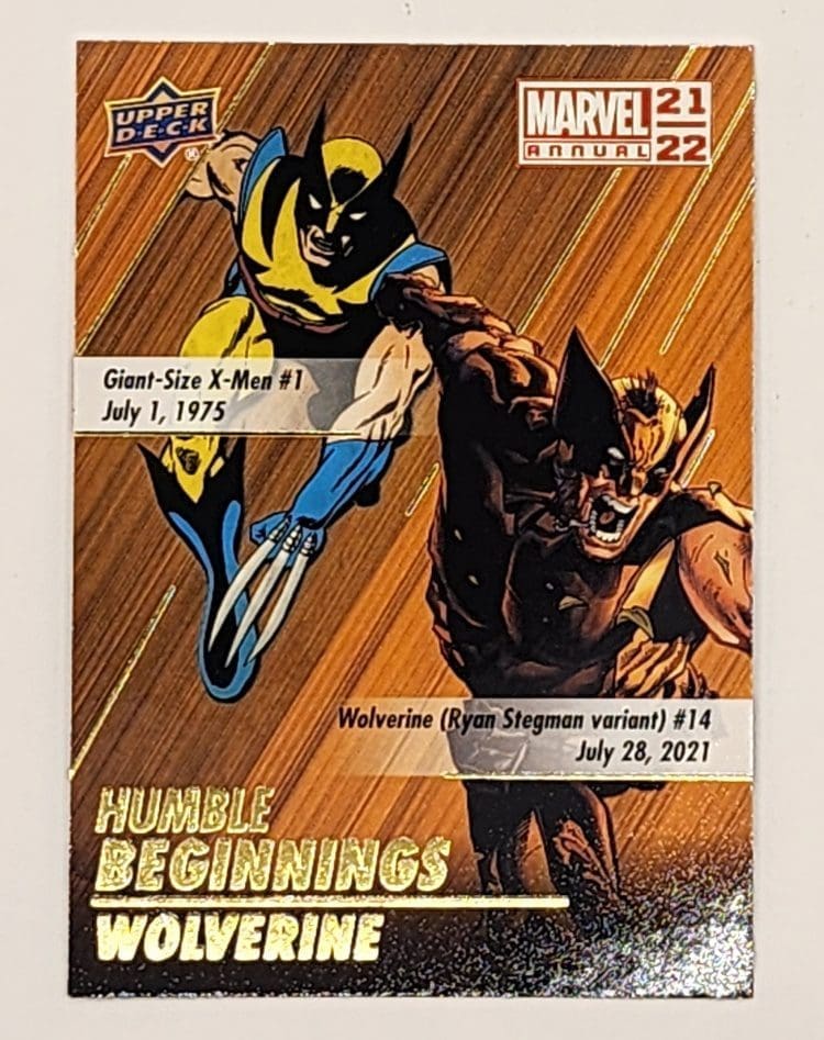 Wolverine "Humble Beginnings" Upper Deck 2021 Marvel Comic Card HB-10