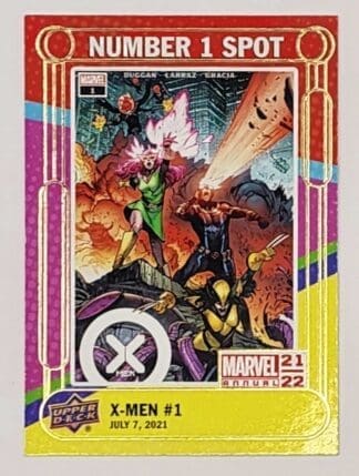 X-Men #1 Upper Deck 2021 Marvel Comic Card Number 1 Spot #N1S-16