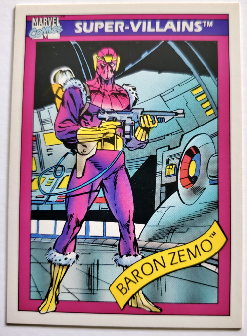 Marvel 1990 Super-Villains Impel Marketing Comic Cards Singles - A-F, Baron Zemo #53