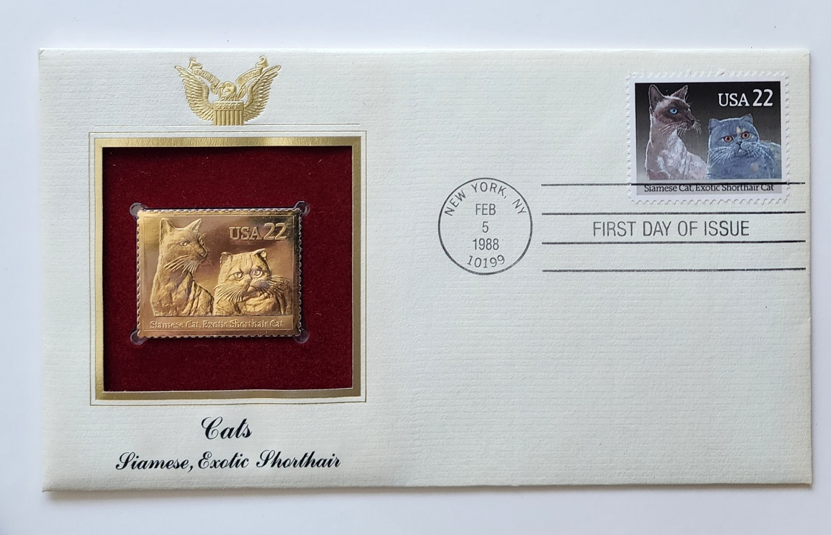 United States FDC 22kt Various From Postal Commemorative Society