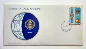 Bahamas coin-Stamped envelope
