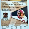 Stephen Alexander Aurora1998 Washington Commander NFL Card #192 back