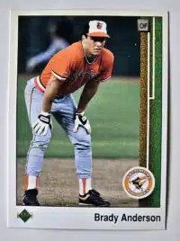 Brady Anderson Upper Deck 1989 Card #408 Baltimore Orioles