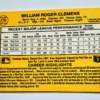 Roger Clemens Donruss 1987 Card #276 Back