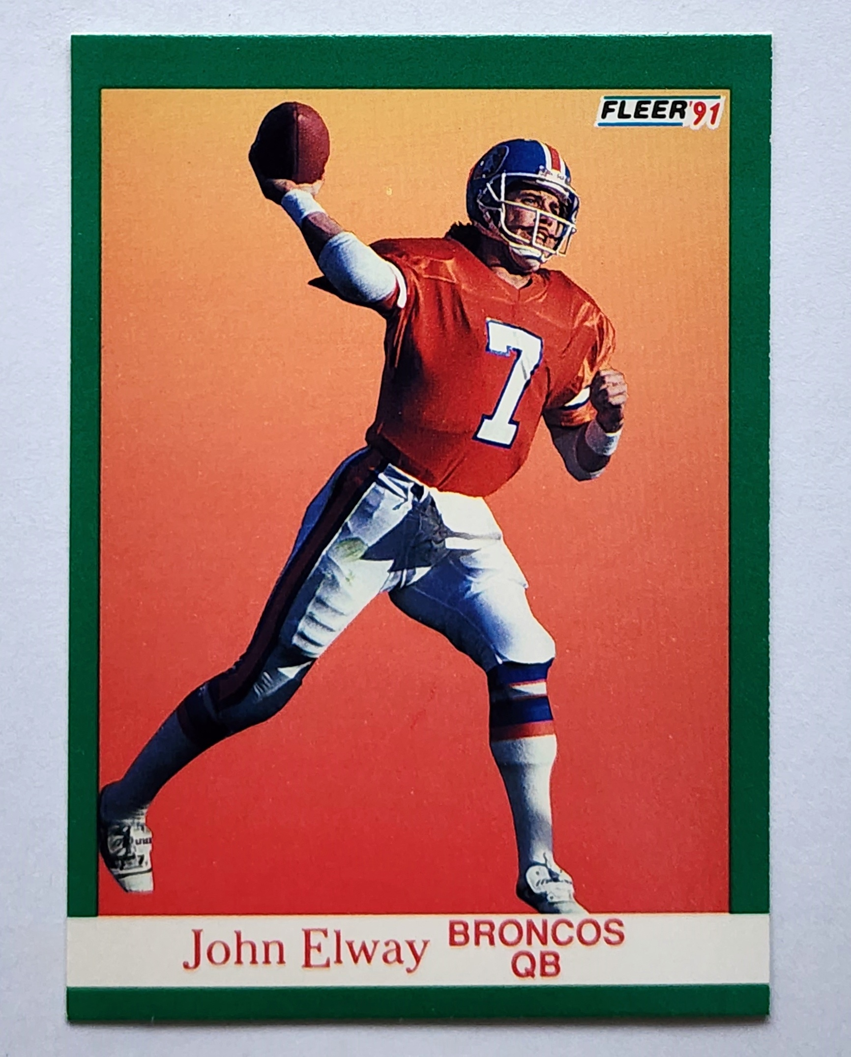 John Elway Denver Broncos NFL Singles - Fleer 1991 #45